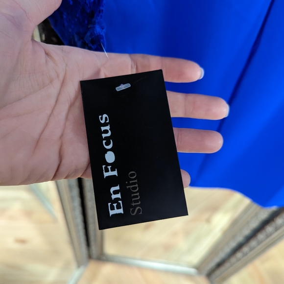 Blue Cocktail Dress - Size 8 NWT - Picture 3 of 4